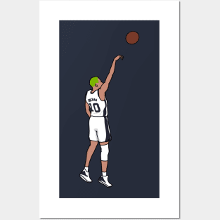 The one handed free throw Posters and Art